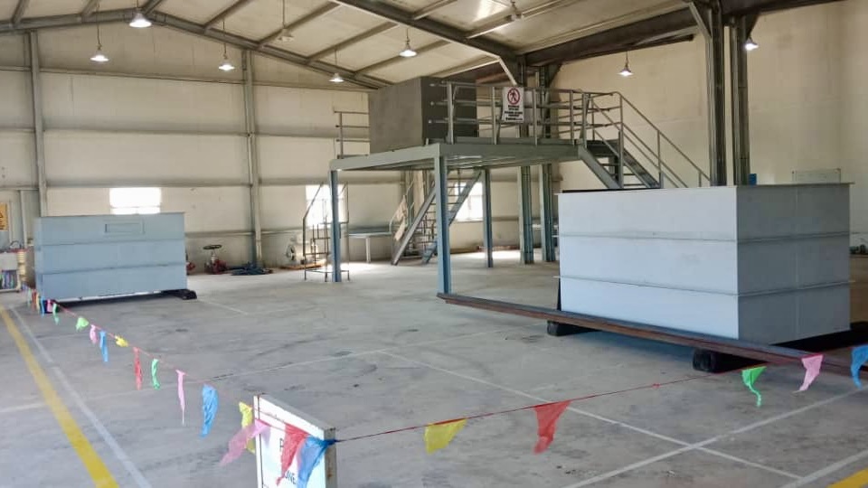 Practical equipment handling exercise.